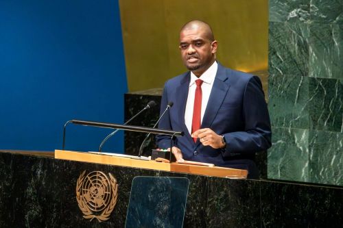Makamu wa Rais, Deogratius Ndejembi akihutubia Mkutano Mkuu wa 81 wa Umoja wa Mataifa.